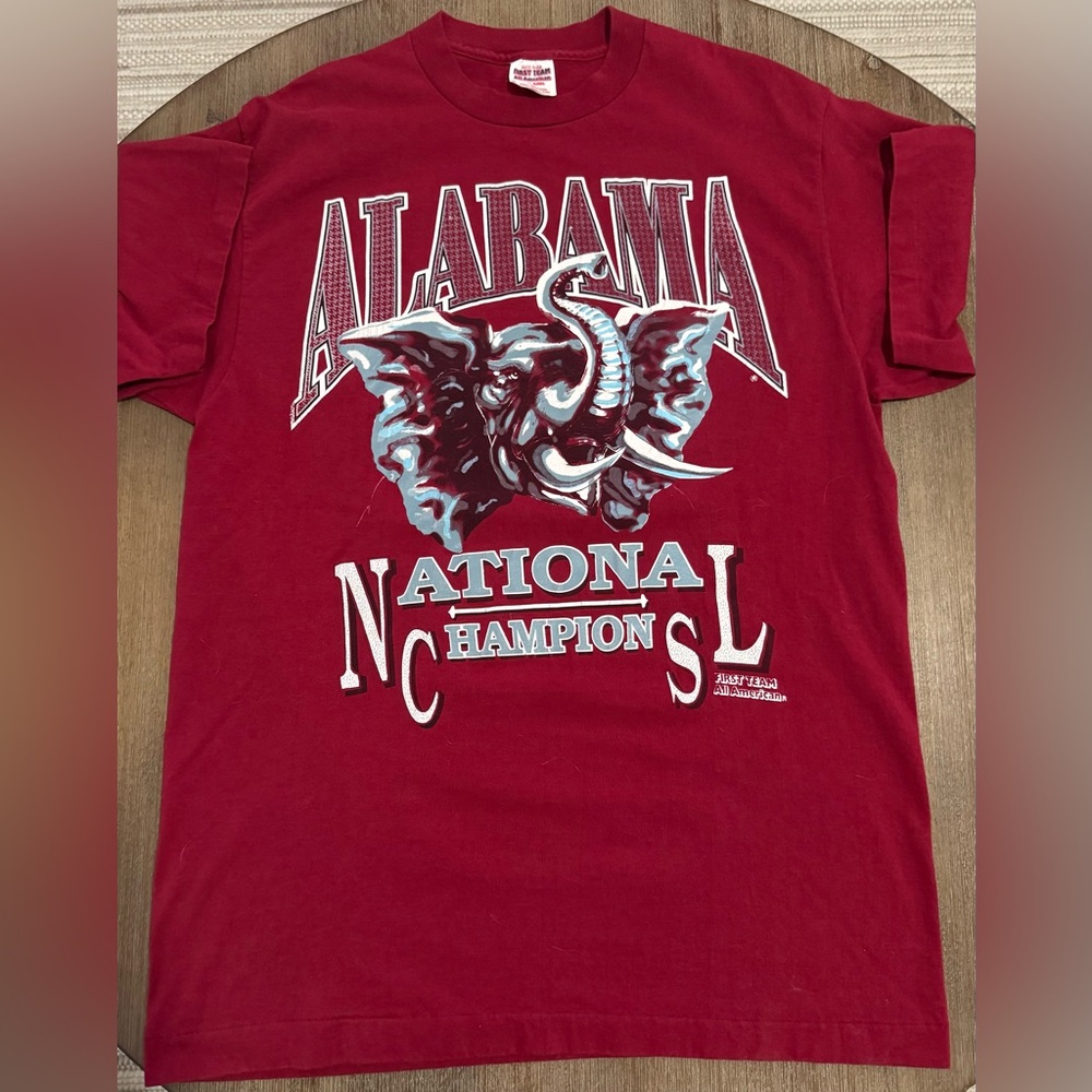 Vintage 1992 Alabama National Champions Red T-Shirt